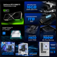 thumbnail image 3 of PC Gamer IA Xtreme PC Gaming NVIDIA GeForce RTX 5060 Ti Intel Core i7 14700F 16GB SSD 1TB WIFI White Productividad Versátil Acelerada con IA, 3 of 6