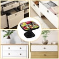thumbnail image 7 of 4 Pcs Cabinet Handle Drawer Pulls Abstract Doodle Art Knobs with Screws Square Furniture Office Cabinet Knob Decoration, 7 of 7