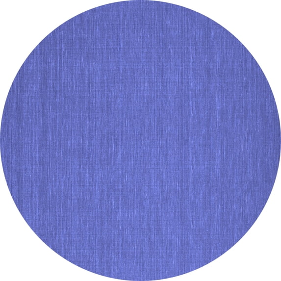 Ahgly Company Indoor Round Abstract Blue Contemporary Area Rugs, 8' Round
