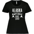 thumbnail image 3 of Inktastic Alaska Awesome Since 1959 Women's Plus Size T-Shirt, 3 of 5