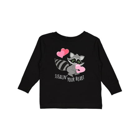

Inktastic Stealin Your Heart Cute Raccoon Gift Toddler Boy or Toddler Girl Long Sleeve T-Shirt