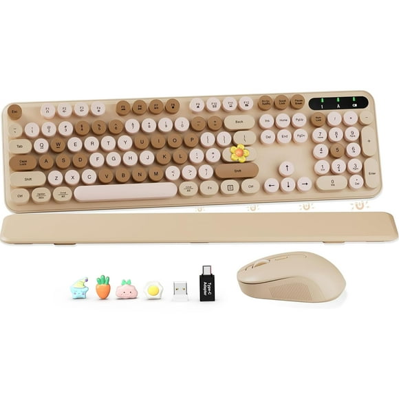 Combo inalámbrico de teclado y ratón SABLUTE Retro Typewriter