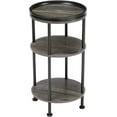 thumbnail image 4 of Side Table, Small Round End Table for Narrow and Small Space, 3-Tier Round Accent Couch Beside Table, Modern Side Table Corner Sofa Table Nightstand for Living Room Bedroom (Grey), 4 of 18