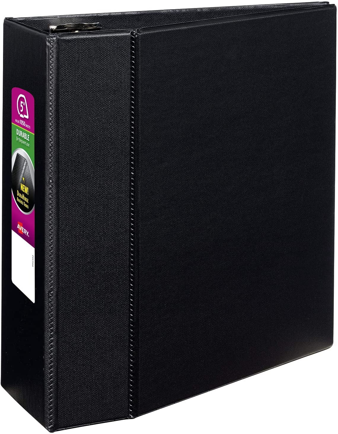 Avery Durable Binder with 5 Inch Gap Free Slant Ring, Black, 1 Binder