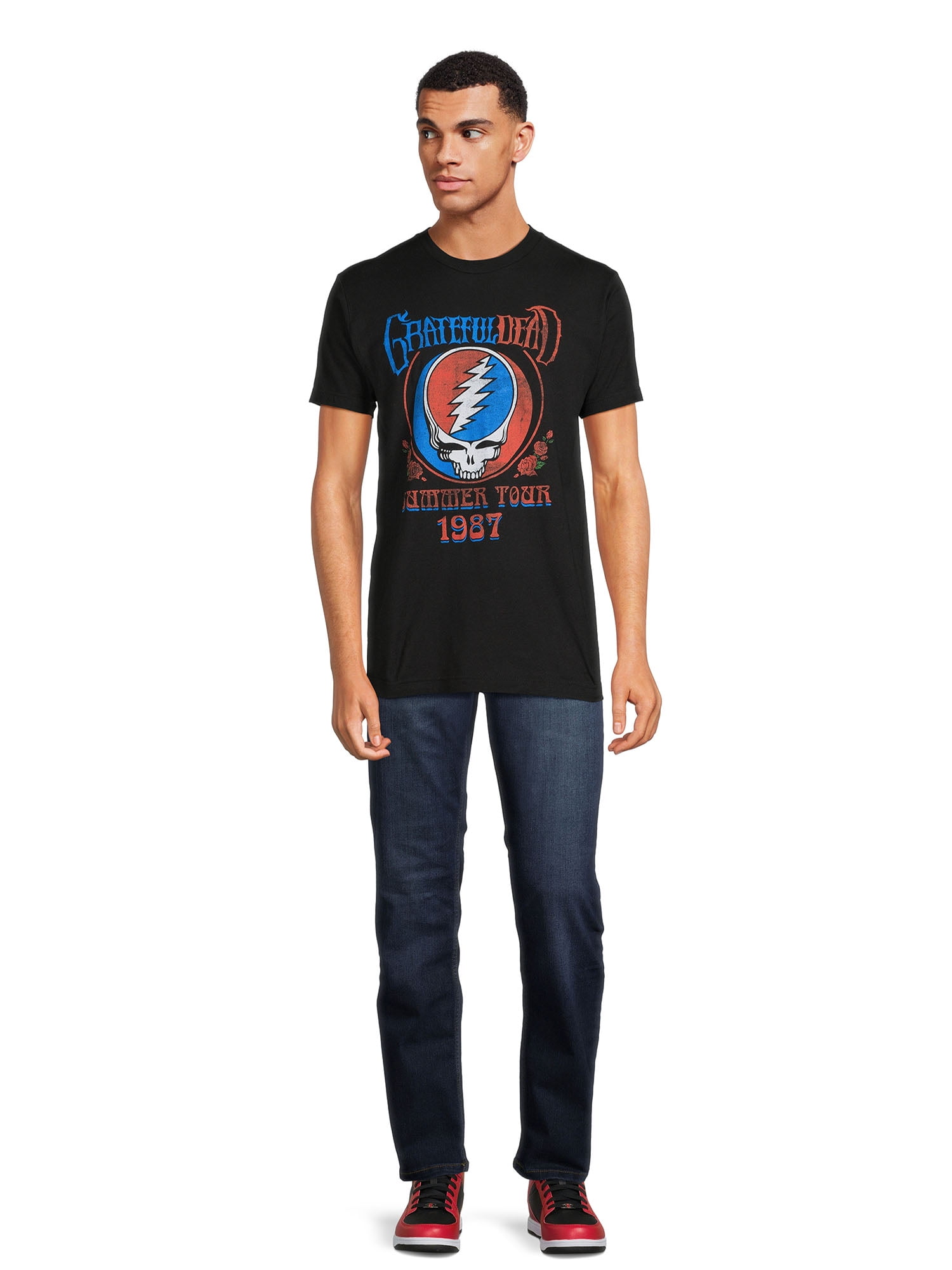 Relaxed Fit Print Tee - Pink/Grateful Dead - Men