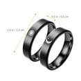 thumbnail image 3 of 1 par de anillos de compromiso con sol y luna, anillos de boda, regalo de joyería para novio y novia, 3 of 6