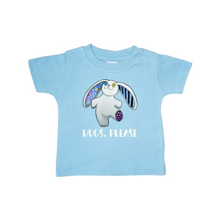 

Inktastic Hugs Please Cute White Goth Stuffed Bunny Gift Baby Boy or Baby Girl T-Shirt