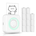 thumbnail image 1 of Graflsoa Imprimante Thermique Compacte Bluetooth Mini - Appareil Portable de 2 Pouces pour Notes, Images, Pages Web et Listes, Comprend 11 Rouleaux de Papier et une Batterie Rechargeable, Idéal pour les Étudiants et, 1 of 6