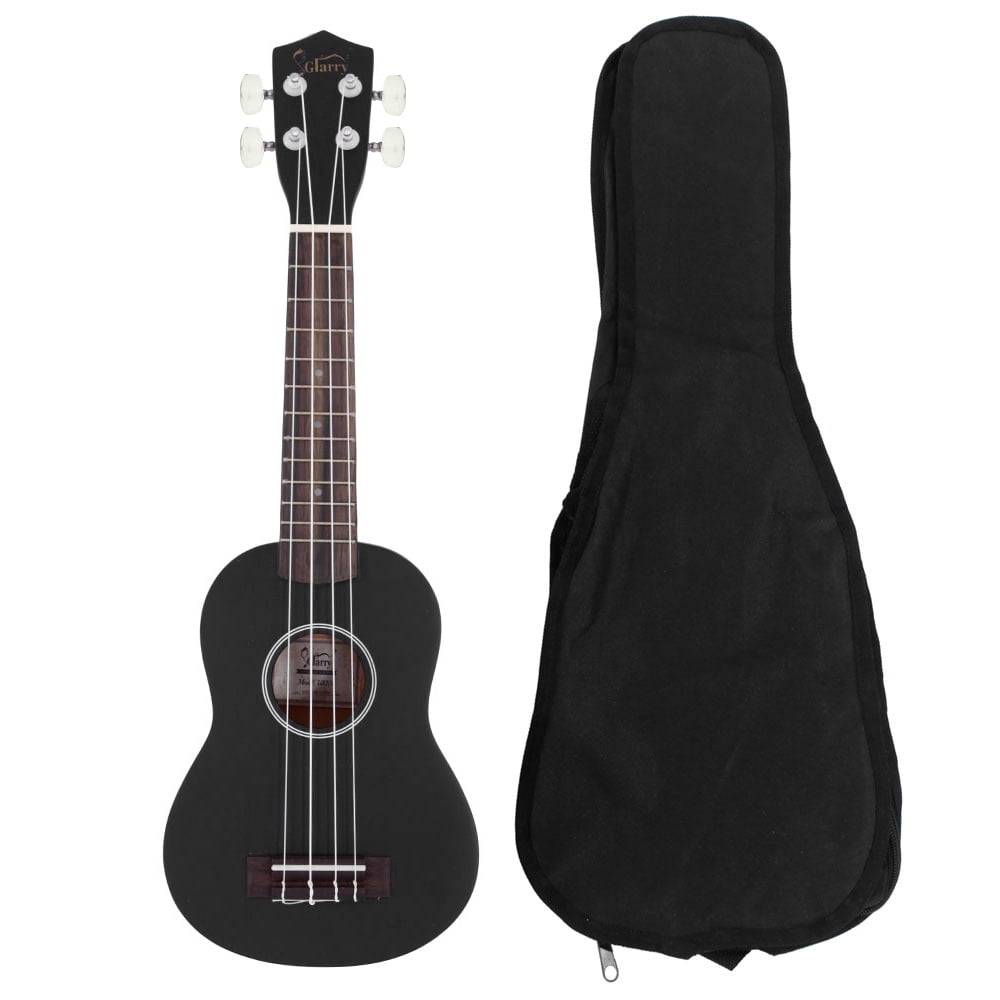 Kepooman 21" Rosewood Soprano Ukulele with Case for Beginners - Black