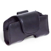 GE/Sanyo Black Leather, Horizontal Case for Nokia 8200 Series Cell Phones