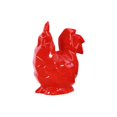 thumbnail image 1 of Ceramic Geometric Sitting Rooster Figurine, Glossy Red, 1 of 1