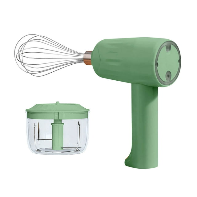 DPTALR Machine de Cuisson Sans Fil Deux-en-un Petite Recharge USB Batteur à Main Ail Viande Hachée Auxiliaire Alimentaire