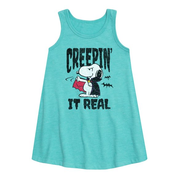 Peanuts - Creepin It Real - Toddler & Youth Girls A-line Dress