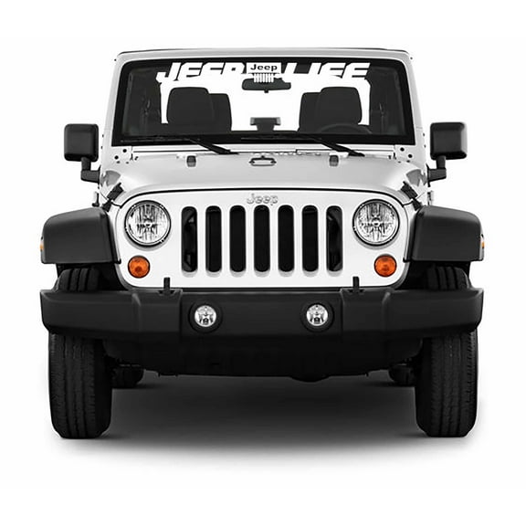 Collectible Decals Jeep Life Windshield Banner Vinyl Decal