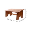thumbnail image 2 of WHAMVOX 1Pcs Tea Wood Potty Chair for Adults Rectangular Shape Classic Style Bathroom Use, 2 of 8