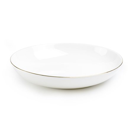 Grace Teaware Gold Rim Blanc 8.75" Bone China Dinner Bowl Gracie Bone China