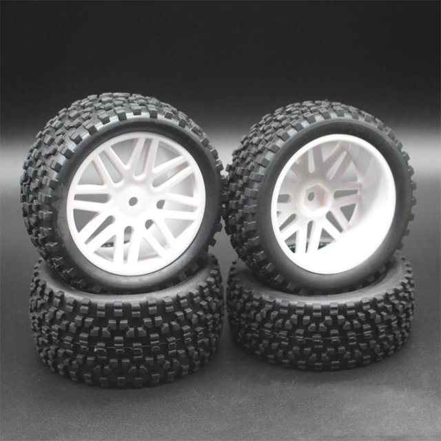 8x RC Car Tires 1/10 Actualización de modelo de vehículo para Baoblaze Neumáticos de coche RC