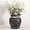 Black, variant on Terracotta Rustic Vase - Farmhouse Ceramic Flower Vases, Vintage Home Decoration Vase, Clay Vase, Vase Centerpiece for Table, Vase for Living Room, Bathroom, Shelf Decor, 8.6 Inch, Terracotta