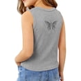 thumbnail image 2 of Eltusu Girls Tank Tops, Summer Solid Color Crew Neck Casual Sleeveless Shirts Gray Size 2-3 T, 2 of 6