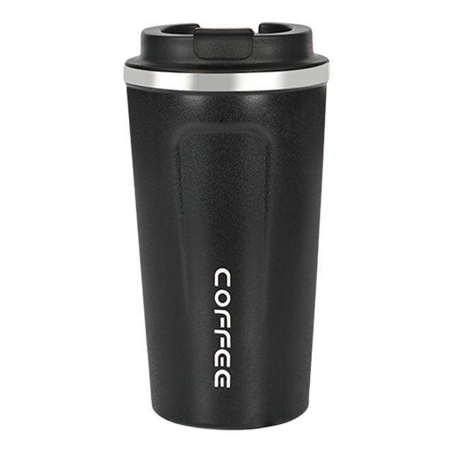 Taza de café de 380 ml/500 ml, ecológica, para viaje, para casa o oficina (500 ml, negra). Aparatos de cocina.
