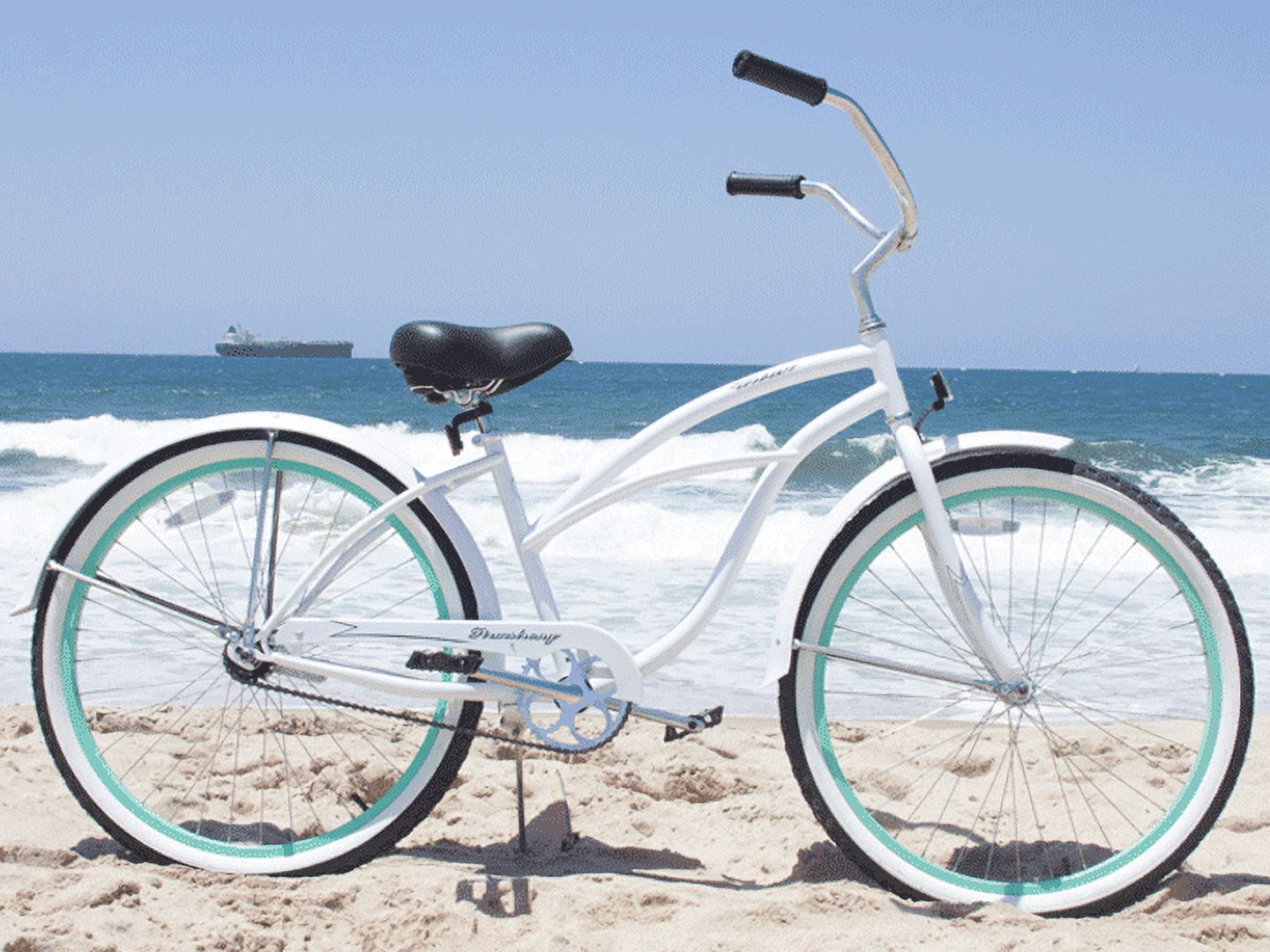 Firmstrong Urban Lady Boutique, 26", Women's, Single Speed, White/Green