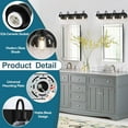 thumbnail image 5 of Matte Black Bathroom Light Fixtures Vanity Light for Bathroom 4 Lights Modern Wall Light Fixtures over Mirror with Clear Glass Shade, 5 of 6