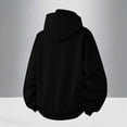 thumbnail image 4 of JSheng Men's Oversized Hoodies Pullover Long Sleeve Drawstring Sweatshirt with Pocket Fall Winter Casual Solid Loose Sweatshirts Z-Black L, 4 of 5