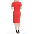 thumbnail image 2 of Maggy London Jewel Neck Belted Ladder Trim Detail Crepe Sheath Dress, 2 of 4