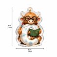 Highland Cow Letter C Christmas Ornament with Reading Book and ...