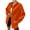 Orange, variant on ChaoHeng Womens Jackets and Coats Clearance 2024 Clearance,Women's Stylish Warm Solid Color Zipper Hooded Loose Sweater Sweater,Coffee,S