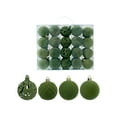 thumbnail image 2 of SCNOR 40 Piece Flocked Christmas Balls, Green Multi-Style Easy to Hang Ornaments for Christmas Tree Party Decorations, 2 of 6