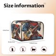 thumbnail image 5 of Xecao Samurai Frog Guitar Print 4 Slice Toaster Cover with Pockets, Small Appliance Cover, Dust and Fingerprint Protection, Machine Washable, 5 of 7