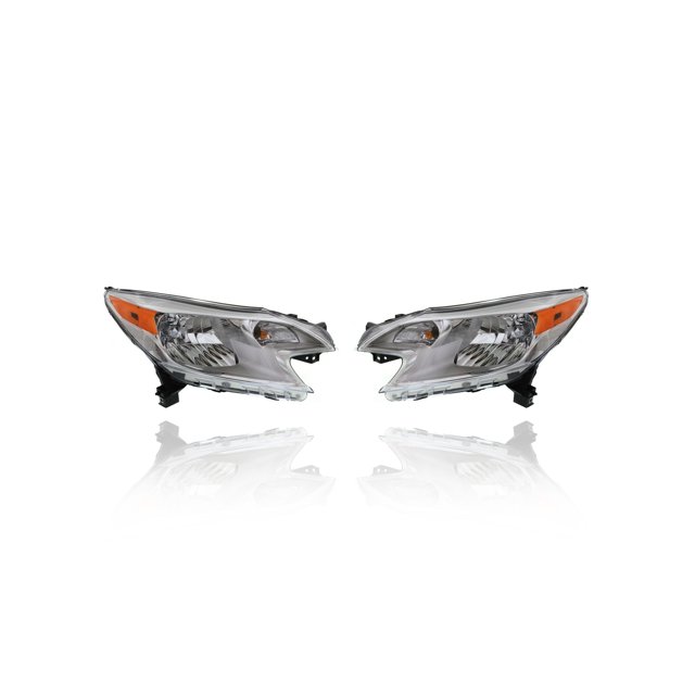 Headlight Assembly - Cooling Direct Fit/For 14-16 Nissan Versa Note S/S-Plus/SL/SV - Left Driver + Right Passenger, Set Pair Both, NSF Certified