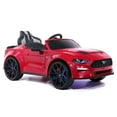thumbnail image 6 of Ford Mustang GT Kids 12V Electric Ride-On Car w R/C Parental Control Remote, LED Foam wheels + Underbody LED Kit, MP3 + Wireless Music Streaming, Car Cover, Vegan Leather Seat, 6 of 10