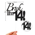 thumbnail image 2 of Cake Topper Varpotle Brush I'm 14 Black Glitter para 14 cumpleaños, 2 of 6