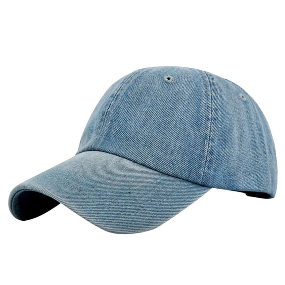 LIZUOJUN Under $7 Baseball Cap Trucker Hat Denim Retro Point Drill Washed Old Solid Color Adjustable Strap for Daily Casual Everyday Outfit Street Style, Sun Hat, Blue