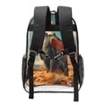 thumbnail image 2 of Susaid Western Desert Cactus Bald Eagle Print Clear Backpack See Through Transparent Plastic Clear Bookbags for School, College, Stadium,Work, 2 of 7