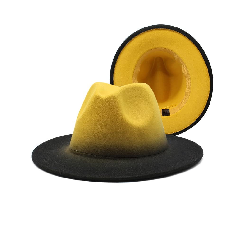 Women Wide Brim Fedora Hat Panama Hat 