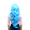 thumbnail image 2 of Pelucas de pelo rizado de onda larga de 80 cm con flequillo Peluca de cosplay Pelucas de cosplay de anime estilo Lolita (azul cielo), 2 of 4