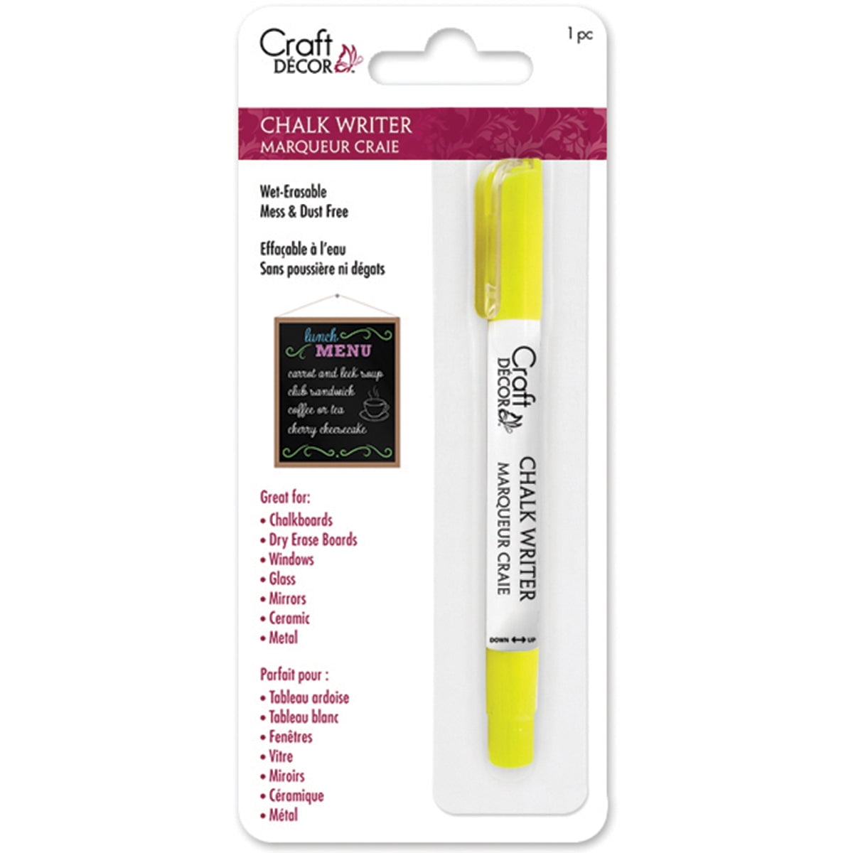 Craft Decor Chalk Writer-Neon Yellow - Walmart.com