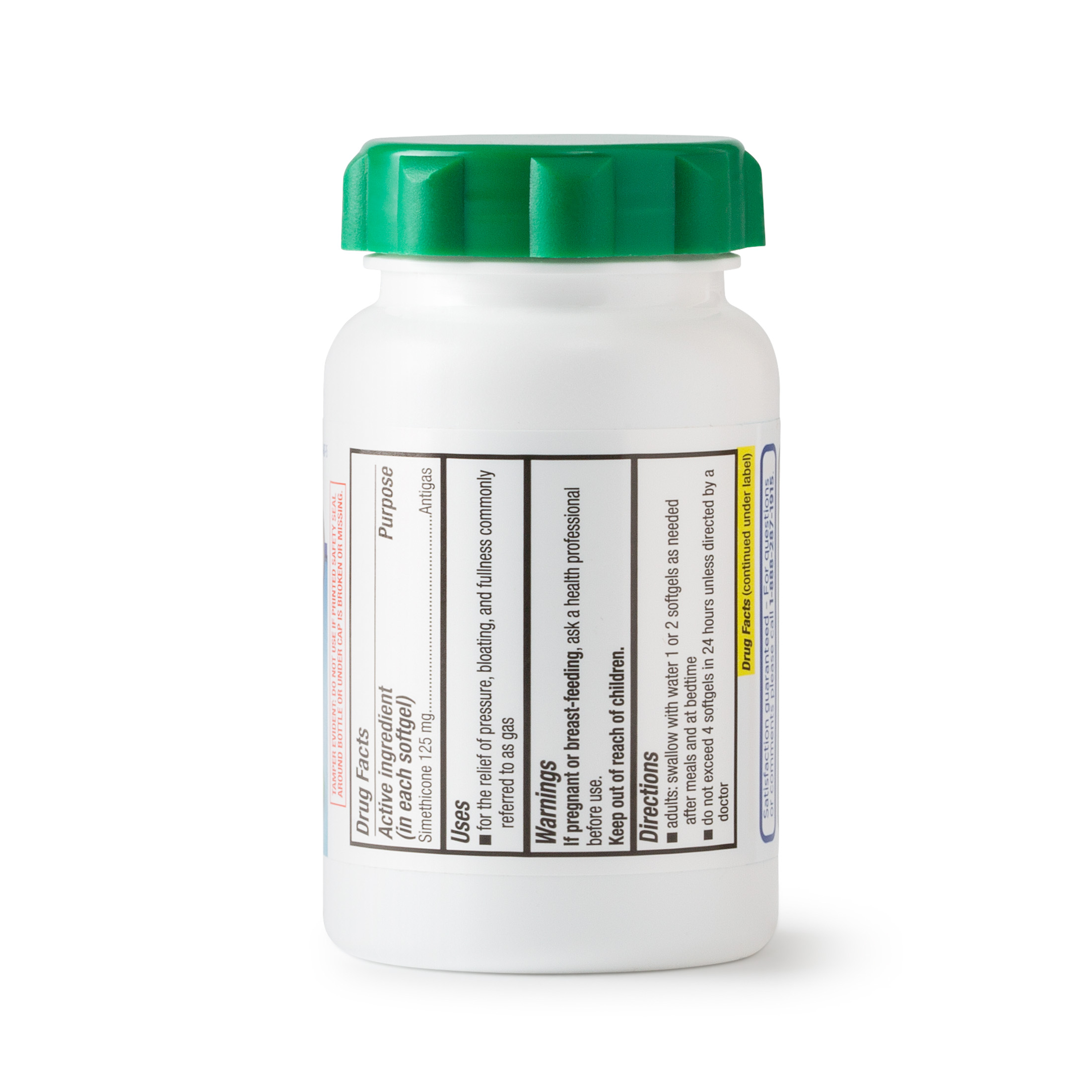 Cápsulas blandas de alivio de gases de fuerza extra, tamaño económico, 125 mg, 150 unidades 6