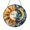 Acrylic 3.5 Inch, variant on Celestial Sun Moon Window Suncatcher, Faux Glass Inspired Day Night Harmony Panel for Gift Ideas