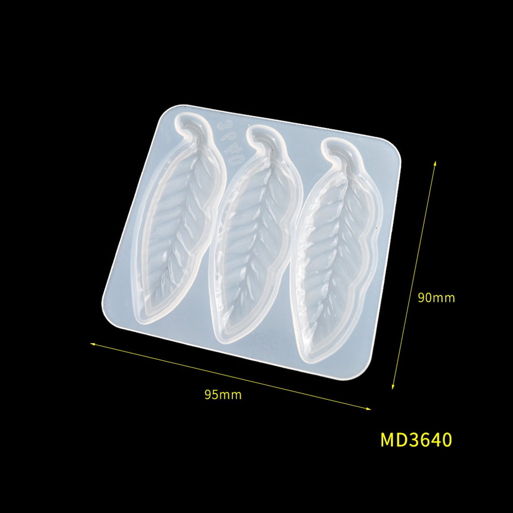 Glossy Silicone Resin Molds Leaves Various Shapes Hairpin Mold Pendant Jewelry Epoxy Resin Crafting Mold