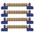 thumbnail image 1 of 4Pcs Copper Ground Bars Grounding Busbar Bar Grounding Block with Terminal Positions, 1 of 4