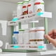 thumbnail image 4 of Rotating Spice Rack, Pull Out Organizer, 2-Tier Swivel Storage Shelf for Kitchen Cabinet Refrigerator Sink, Plastic, 1-Pack, 4 of 8
