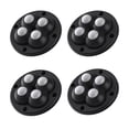 thumbnail image 4 of LOVIVER 4Pcs 360 Swivel Bedside Table Mop Bucket Kitchen Self Adhesive Caster Black, 4 of 8