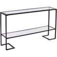 thumbnail image 1 of SEI Furniture Horten Glass Console Table in Black, 1 of 8