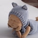 thumbnail image 2 of Adorable ropa de punto a crochet para disfraz, accesorio fotográfico para bebé recién nacido (gris claro, apto para bebés de 0 a 1 mes), 2 of 5