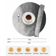 thumbnail image 6 of 15 Inch Round Placemats Set of 4, Black Grey Ombre Non Slip Heat Insulation PP Table Mats, Coastal Beach Modern Abstract Art Washable Place Mats for Kitchen Dining Party Table Decor, 6 of 7