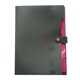 thumbnail image 1 of Carpeta de archivos multicapa de color caramelo fresco coreano, bolsa para documentos, libro de archivos, negro, tamaño A4, organizador de facturas, cierre, suministros de oficina, libro de archivos., 1 of 1